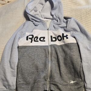 Reebok Kids Two-Tone Gray Hoodie And Jogging Pants Size 14